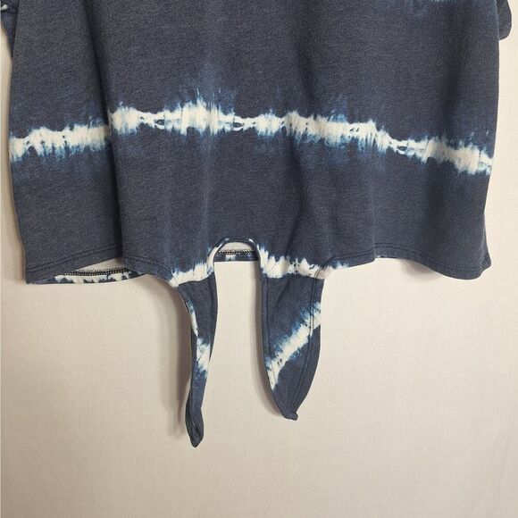 Old Navy Womens Tie Dye Box Sweatshirt Short Cap Sleeve Midriff Tie Front XL - Picture 5 of 11